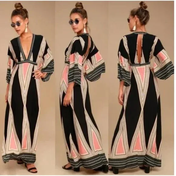 chinese dress ladies Mariel Maxi Dress Black